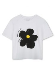Marc Jacobs T-Shirt W60465 Biały Regular Fit. Białe koszulki dziewczęce MARC JACOBS, bez wzorów, z bawełny, bez ramiączek. Za 149.99 zł.