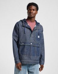 MESKA KURTKA JEANSOWA LEE DENIM ANORAK LAKE EDGE 112364127. Kurtki męskie Lee, m, bez wzorów, z denimu, bez kaptura. Za 399.99 zł.