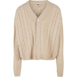Kardigan Urban Classics Boxy GT. Brązowe kardigany męskie Urban Classics, m, bez wzorów, z dzianiny, klasyczne, bez kołnierzyka. Za 235.55 zł.