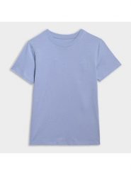 4F Koszulka w kolorze niebieskim rozmiar: M. Niebieskie bluzki damskie 4f, m, bez wzorów, z bawełny, bez kołnierzyka. Za 47.94 zł.