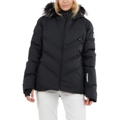 Damska kurtka narciarska Fundango Elyra Fur Padded. Czarne kurtki damskie Fundango, m, bez wzorów, z puchu, bez kaptura, narciarskie. Za 589.90 zł.