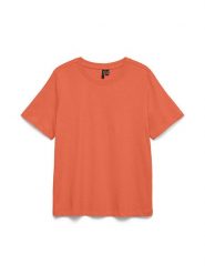 Vero Moda Koszulka w kolorze pomarańczowym rozmiar: S. Pomarańczowe bluzki damskie Vero Moda, s, bez wzorów, z bawełny, bez kołnierzyka. Za 48.28 zł.