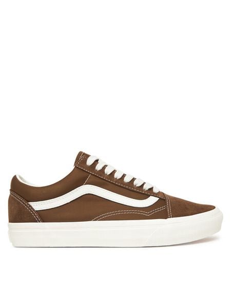 Vans Tenisówki Old Skool VN000D7ZCHS1 Brązowy. Brązowe trampki i tenisówki damskie Vans, bez wzorów, ze skóry. Za 239.99 zł.
