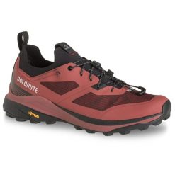 Buty męskie Dolomite NIBELIA OCHRE RED. Czerwone buty trekkingowe męskie Dolomite, z gumy, bez zapięcia, trekkingowe. Za 719.99 zł.