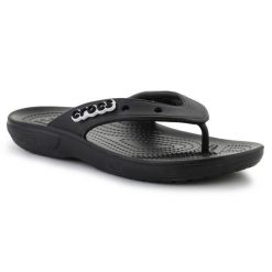 Japonki Crocs Classic Flip 207713-001 czarne. Czarne klapki i japonki męskie z materiału. Za 223.31 zł.