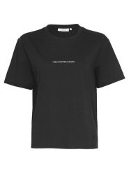 MOSS COPENHAGEN Koszulka "Terina" w kolorze czarnym rozmiar: M/L. Czarne bluzki damskie MOSS COPENHAGEN, l, bez wzorów, z bawełny, bez kołnierzyka, bez ramiączek. Za 52.55 zł.