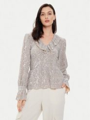 Karen by Simonsen Bluzka Nova 10104867 Srebrny Regular Fit. Szare bluzki damskie Karen by Simonsen, bez wzorów, z syntetyku, bez ramiączek. Za 629.99 zł.