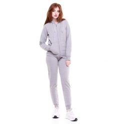 Bluza z kaptur na co dzień na siłownię. Szare bluzy sportowe damskie LEONE 1947 APPAREL, l, bez wzorów, z dresówki, bez ramiączek, bez kaptura. W wyprzedaży za 246.29 zł.