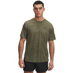 Sweter żakardowy Under Armour Tech Vent. Zielone swetry męskie Under Armour, m, bez wzorów, z materiału, bez kołnierzyka. Za 312.99 zł.