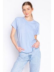 PJ Salvage Koszulka w kolorze błękitnym rozmiar: L. Niebieskie bluzki damskie PJ Salvage, l, bez wzorów, bez kołnierzyka, bez ramiączek. Za 73.99 zł.