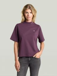 G-Star Koszulka w kolorze fioletowym rozmiar: XL. Różowe bluzki damskie G-Star, xl, bez wzorów, z bawełny, retro, bez kołnierzyka, bez ramiączek. Za 124.95 zł.
