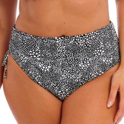 Figi do kostiumów kąpielowych dla kobiet Elomi Pebble. Czarne figi damskie ELOMI, xl, bez wzorów, z lycry. Za 209.50 zł.