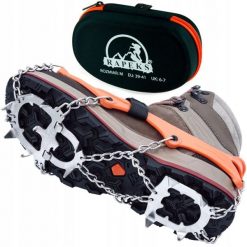 Raczki na buty Rapeks Icetrak. Brązowe buty trekkingowe męskie RAPEKS, bez zapięcia, trekkingowe. W wyprzedaży za 119.90 zł.