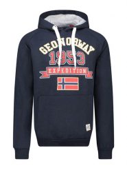Geographical Norway Bluza "Gollegio" w kolorze granatowym rozmiar: M. Niebieskie bluzy z kapturem męskie Geographical Norway, m. Za 109.78 zł.