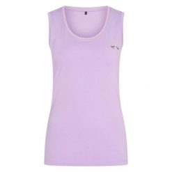 Damski tank top HV Polo Classic. Fioletowe topy damskie HV POLO, bez wzorów, bez kołnierzyka. Za 191.00 zł.