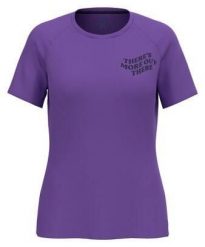 Koszulka damska Odlo ESSENTIAL PRINT T-shirt crew neck s/s. Fioletowe bluzki sportowe damskie Odlo, l, z materiału, bez kołnierzyka, bez ramiączek. Za 165.00 zł.
