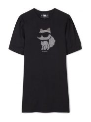 Karl Lagerfeld Kids Sukienka codzienna Z30458 M Czarny Regular Fit. Czarne sukienki dziewczęce Karl Lagerfeld Kids, bez wzorów, z bawełny, bez ramiączek. Za 229.99 zł.