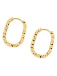 MOODE Kolczyki-kreole "Aimée" rozmiar: onesize. Żółte kolczyki damskie MOODE, ze stali. Za 96.60 zł.