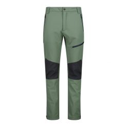 Spodnie slim z softshellu CMP. Zielone spodnie materiałowe męskie CMP, bez wzorów, z materiału. Za 365.20 zł.