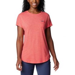 Koszulka damska Columbia Cades Cape Tee z krótkim rękawem. Czerwone bluzki sportowe damskie Columbia, m, bez wzorów, z bawełny, bez kołnierzyka. W wyprzedaży za 134.00 zł.