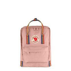 Plecak miejski Fjallraven Kanken Rainbow - chalk rose/rainbow. Czerwone plecaki damskie Fjällräven, bez wzorów. Za 401.49 zł.