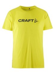 Craft Koszulka sportowa "Core Essence" w kolorze żółtym rozmiar: XL. Żółte bluzki sportowe damskie Craft, xl, bez kołnierzyka, bez ramiączek. Za 43.99 zł.