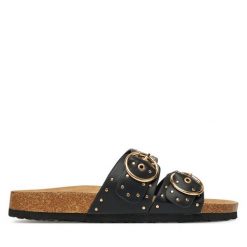 Klapki ONLY Shoes. Czarne klapki damskie ONLY Shoes, bez wzorów, bez obcasa. Za 139.99 zł.