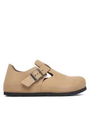 Birkenstock Półbuty London 1031124 Beżowy jasny. Brązowe półbuty damskie Birkenstock, bez wzorów, ze skóry, bez obcasa, na płaskiej podeszwie. Za 719.99 zł.