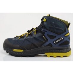 Buty Aku Rocket Gore-tex 710553 niebieskie. Niebieskie buty trekkingowe męskie z gore-texu, bez zapięcia, wspinaczkowe, gore-tex. Za 978.14 zł.