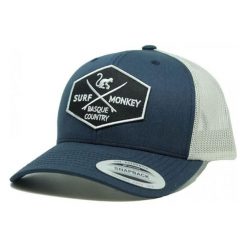 Czapka Trucker - 6 Paneli / Rozmiar uniwersalny (Niebieski/Szary). Niebieskie czapki z daszkiem damskie SURF MONKEY, z aplikacjami. Za 179.95 zł.