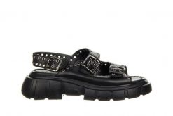 Sandały Bayla-161 145 22 2260 Black 161471, Czarny, Skóra naturalna - 39. Czarne sandały damskie Bayla, bez wzorów, z materiału, bez obcasa, na koturnie. W wyprzedaży za 152.10 zł.