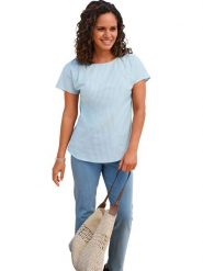 WITT WEIDEN Bluzka w kolorze błękitnym rozmiar: 42. Niebieskie bluzki damskie WITT WEIDEN, bez wzorów, z bawełny, bez kołnierzyka, bez ramiączek. Za 43.99 zł.