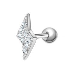 Glanzstücke München Kolczyki Błyskawica Srebro wysokiej próby Srebrny 1 ct Damski. Szare kolczyki damskie Glanzstücke München, z cyrkonią, srebrne. Za 109.99 zł.