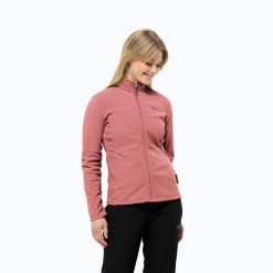 Bluza polarowa damska Jack Wolfskin Taunus Fz. Czerwone bluzy bez kaptura damskie Jack Wolfskin, z polaru. Za 229.99 zł.