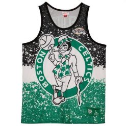 Koszulka Boston Celtics. Zielone bluzki damskie Mitchell & Ness, bez wzorów, sportowe, bez kołnierzyka, bez ramiączek. Za 350.00 zł.