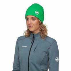 Lekka czapka Taiss Light Beanie Mammut. Zielone czapki męskie Mammut, na zimę, bez wzorów, sportowe. Za 149.36 zł.