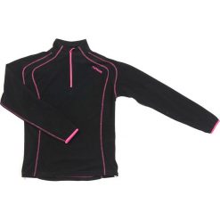Bluza polarowa "Moritz" w kolorze czarno-różowym. Czarne bluzy dziewczęce Hulabalu, Cold, Typhoon, Seger, bez wzorów, z polaru, bez ramiączek, bez kaptura. W wyprzedaży za 49.95 zł.