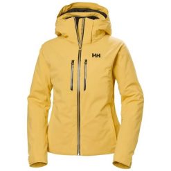 Damska kurtka narciarska Helly Hansen Alphelia Lifaloft. Brązowe kurtki narciarskie i snowboardowe damskie Helly Hansen, l, bez wzorów, z elastanu, z kapturem, narciarskie, primaloft. Za 1,760.00 zł.