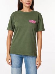 Scotch & Soda Koszulka w kolorze khaki rozmiar: M. Brązowe bluzki damskie Scotch & Soda, m, z aplikacjami, z bawełny, bez kołnierzyka, bez ramiączek. Za 87.81 zł.