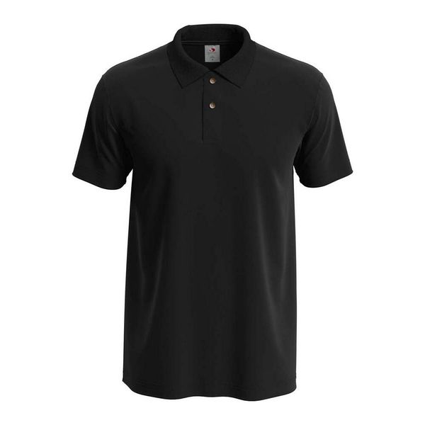Klasyczna Koszulka Polo Dla Dorosłych Unisex. Czarne koszulki polo męskie Stedman, m, bez wzorów, z bawełny, bez ramiączek. Za 74.99 zł.