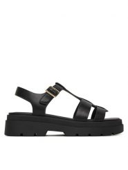 Geox Sandały Adacter S B D670NA 00043 C9999 Czarny. Czarne sandały damskie Geox, bez wzorów, ze skóry, bez obcasa, na płaskiej podeszwie. Za 509.99 zł.