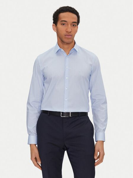 Calvin Klein Koszula K10K114312 Niebieski Slim Fit. Niebieskie koszule męskie CALVIN KLEIN, m, bez wzorów, z bawełny, bez kołnierzyka, bez ramiączek. Za 219.99 zł.