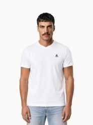 Koszulka Le Coq Sportif SMU Tri. Białe szorty męskie Le Coq Sportif, na lato, bez wzorów, ze skóry, sportowe. Za 270.50 zł.