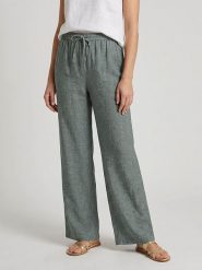 MOSS COPENHAGEN Spodnie "Viana" w kolorze zielonym rozmiar: XL. Zielone spodnie materiałowe damskie MOSS COPENHAGEN, bez wzorów, z materiału, z podwyższonym stanem. Za 174.95 zł.