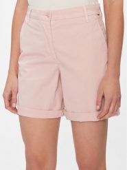 Tommy Hilfiger Szorty materiałowe WW0WW42457 Różowy Regular Fit. Czerwone szorty damskie Tommy Hilfiger, bez wzorów, z lyocellu. Za 259.99 zł.