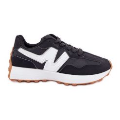 Buty Sportowe Sneakersy Damskie Czarne. Czarne buty sportowe na co dzień damskie bez wzorów, ze skóry. Za 146.62 zł.