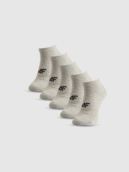 4F Skarpetki stopki (5-pack) męskie - szare 43-46. Szare skarpetki męskie 4f, bez wzorów, z bawełny. Za 59.99 zł.
