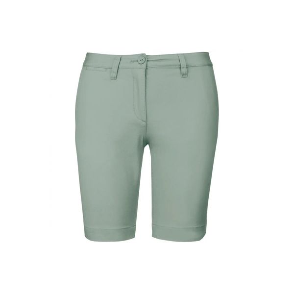 Damskie Szorty chino Kariban. Zielone szorty damskie KARIBAN, bez wzorów, z bawełny, eleganckie. Za 136.50 zł.