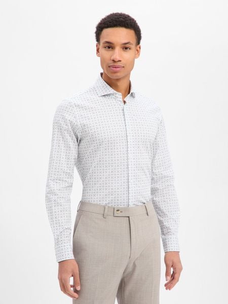 JOOP! Koszula - Pares Mężczyźni Slim Fit Bawełna biały|zielony|beżowy, 43. Białe koszule męskie Joop!, m, bez wzorów, z bawełny, bez kołnierzyka, bez ramiączek. Za 379.95 zł.
