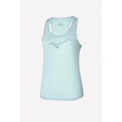 Koszulka do biegania damska Mizuno Core RB Tank. Niebieskie t-shirty damskie Mizuno, bez wzorów, bez kołnierzyka. Za 78.99 zł.